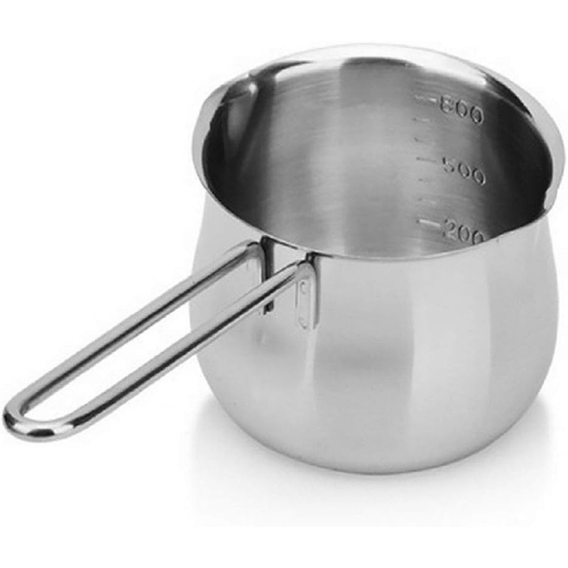 Stainless Steel Milk Pot Induction Cookware Mirror Polished Saucepan 1L New
