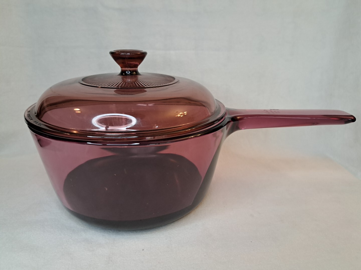 Vintage Vision Pyrex Corning Ware Teflon 1.5 Liter Sauce Pan Cranberry w/Lid