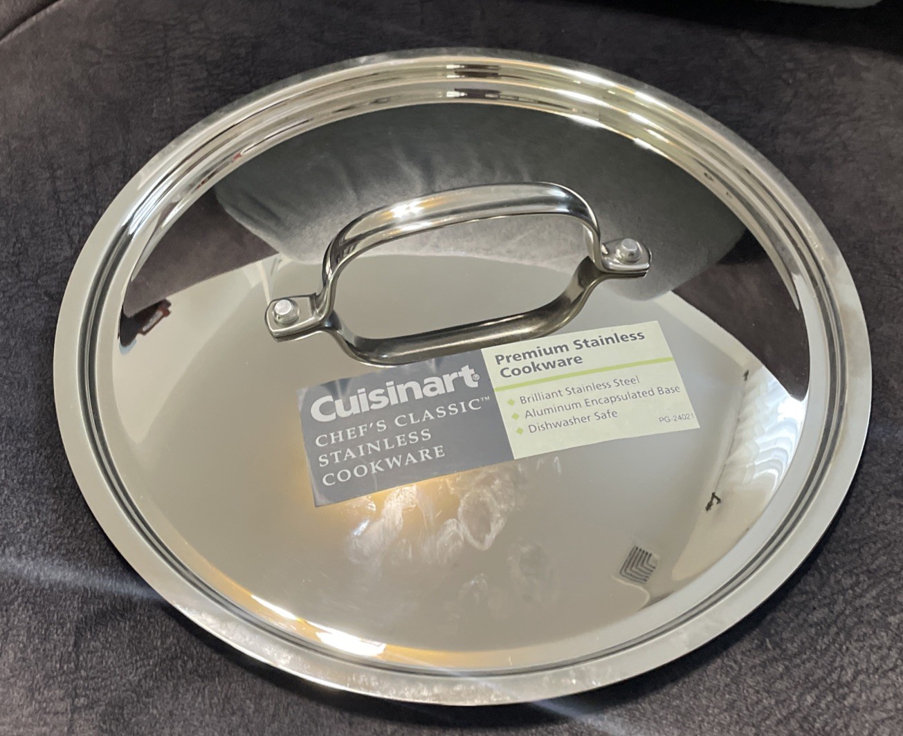 New Cuisinart Chef’s Classic Premium Stainless Steel 10 Inch Lid ONLY Cookware