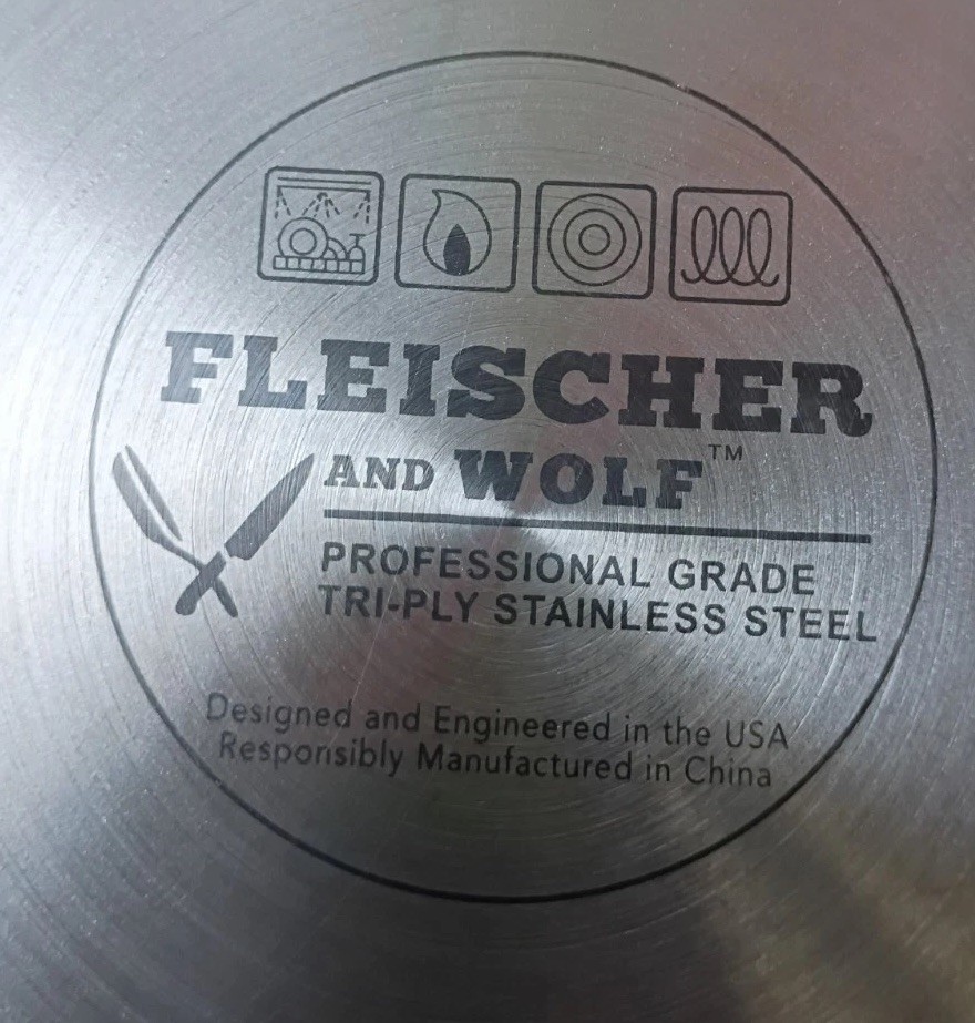Fleischer & Wolf ES2000 Tri-Ply Stainless Steel Copper Pot & Pan Set 7 Pc