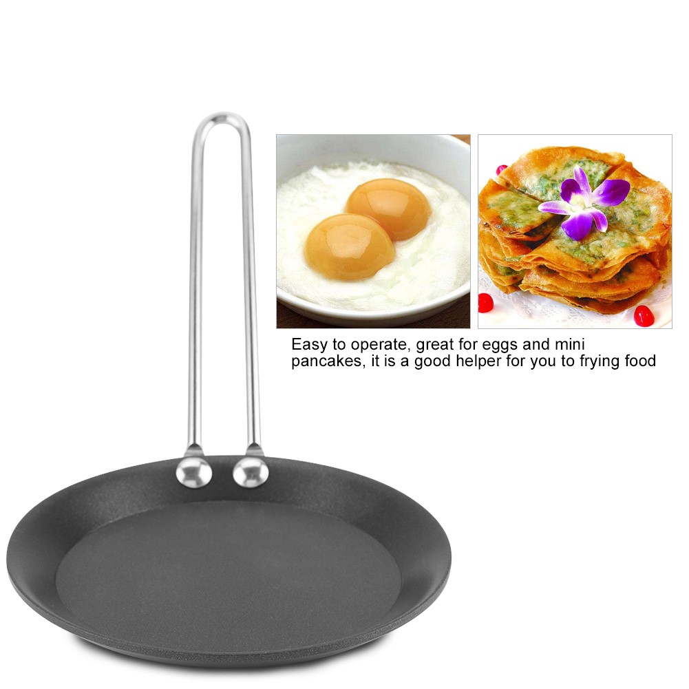 Cute Mini Frying Pan Durable Fast Heating For Household 12cm Cast Iron