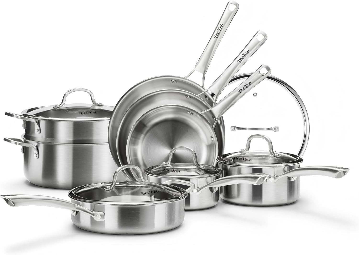 13 Piece Tri Ply Stainless Steel Induction Cookware Set
