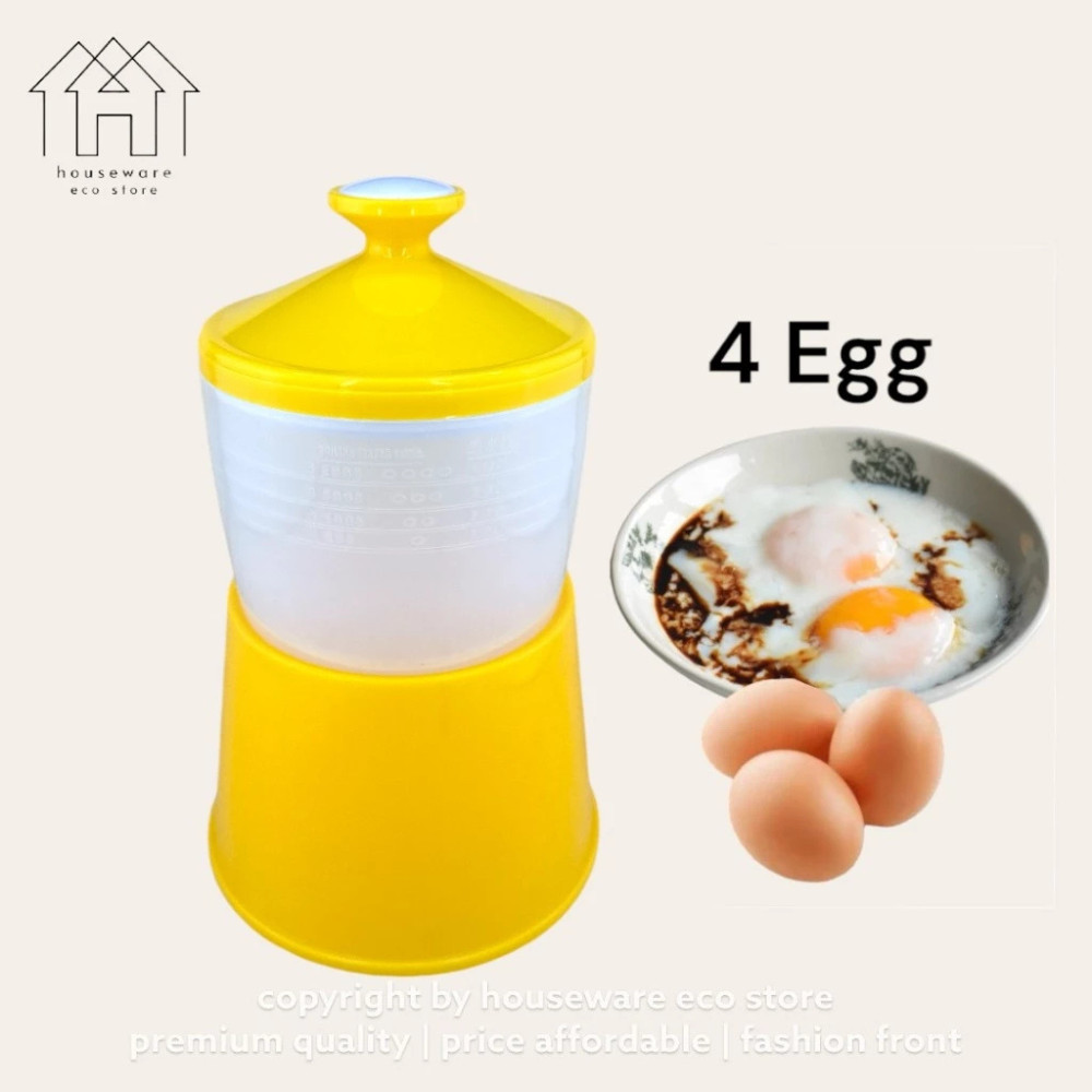 Half Boiled Egg Cooker Yellow Traditional Malaysian Design Made in Malaysia