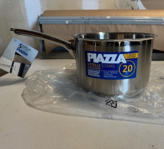 Piazza 5 Star Collection Stainless Steel Sauce Pan, 20 cm / 4.3 Qt