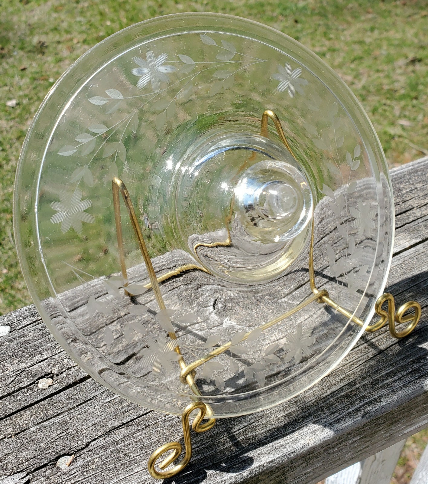 Pyrex Etched Floral Glass Lid 6-3/4″ Round Small Casserole Replacement