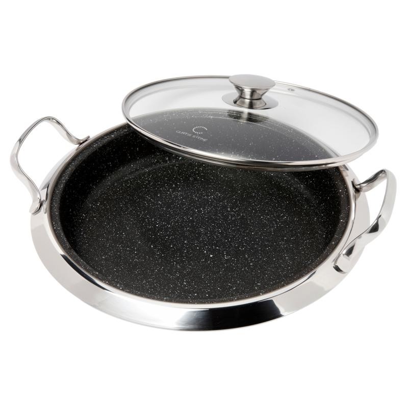 Curtis Stone 12″ DuraPan+ Nonstick Stainless Steel Multipurpose Pan
