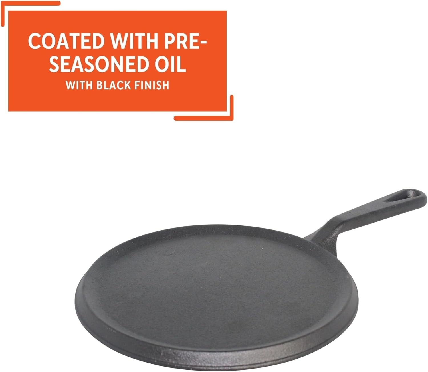 9.5 inches Cast Iron Preseasoned Comal