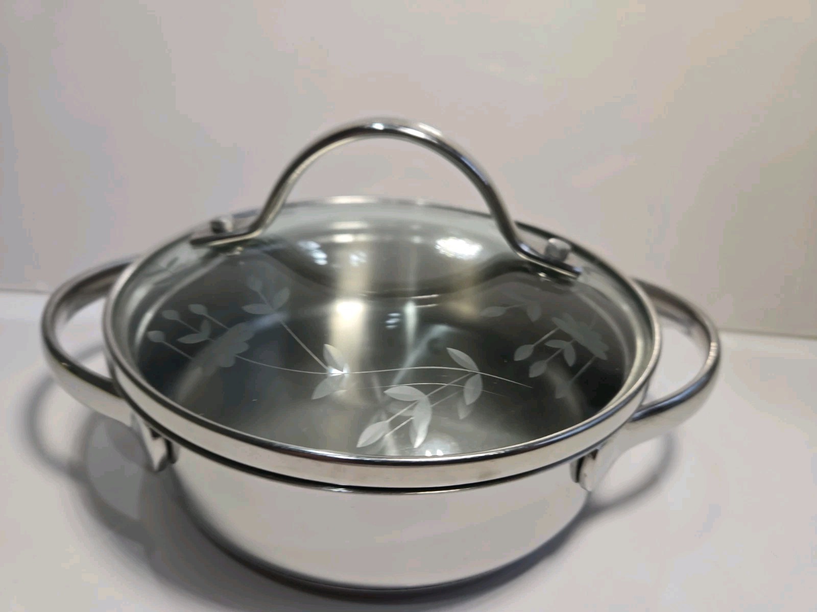 Princess House Etched Lid 1/2 Qt Pan 18/10 Stainless (5 1/2 x 1 3/4 in)