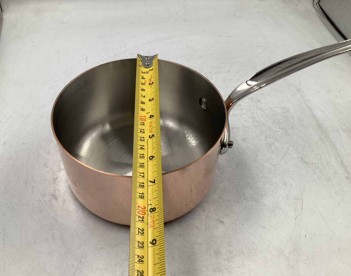 Mauviel M’Heritage 150 S Polished Copper & Stainless Steel Sauce Pan. 1.9 Qt