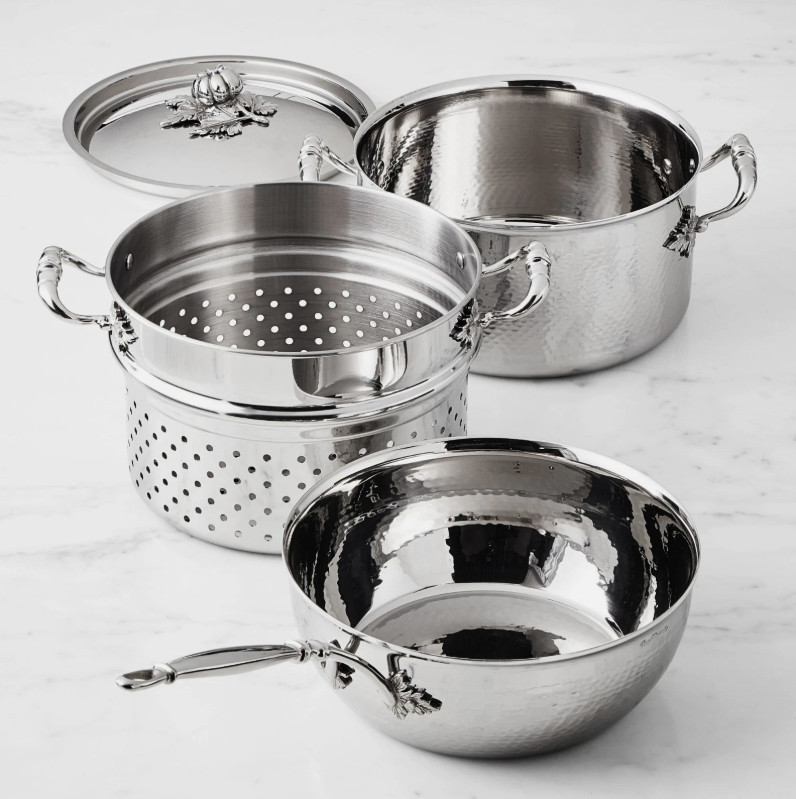 Ruffoni Opus Prima Hammered Stainless-Steel 4-Piece Pasta Set, SALE – HOT