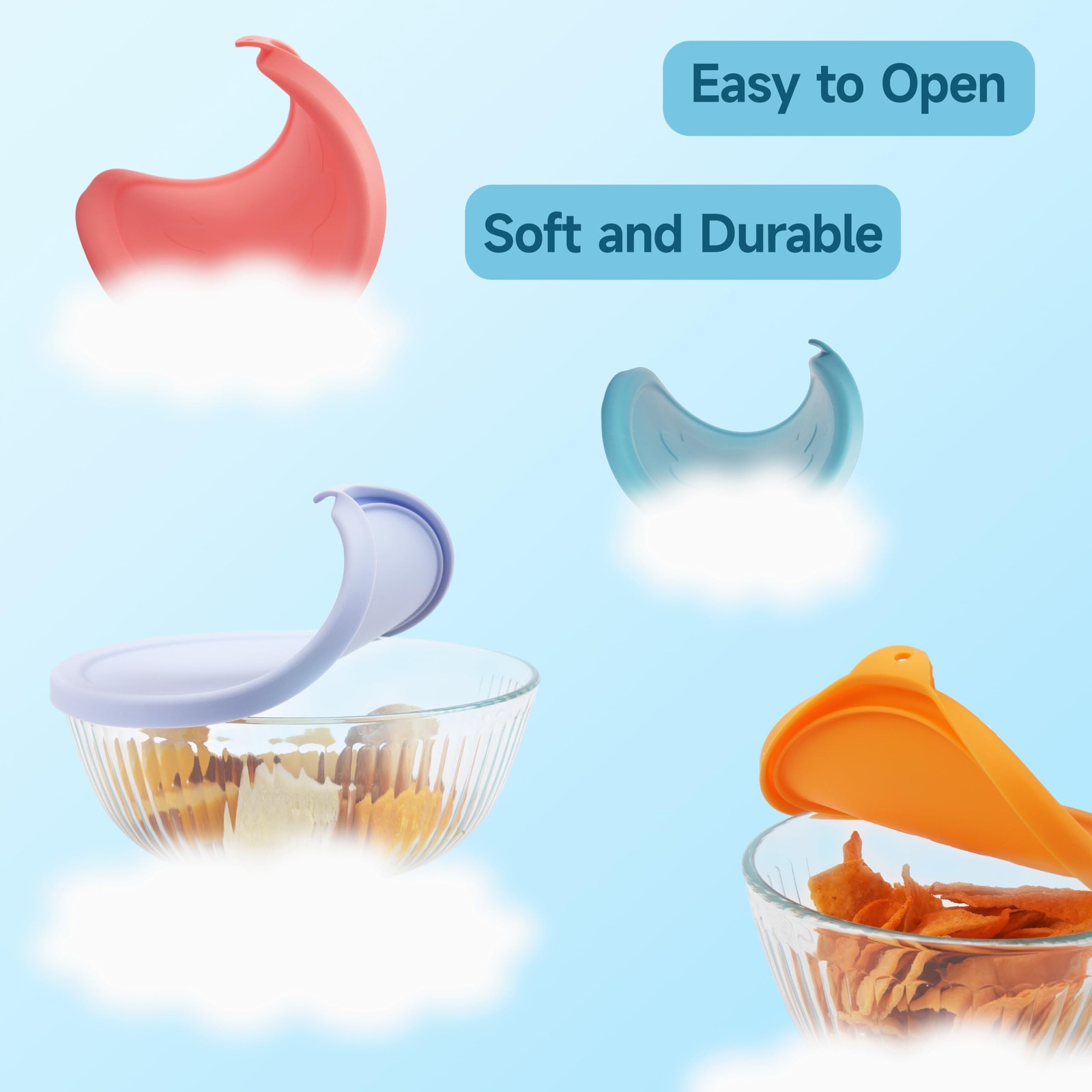 1 Pack Silicone Replacement Lids for Pyrex 7403-S 10-Cup Sculpted Glass Mixing B