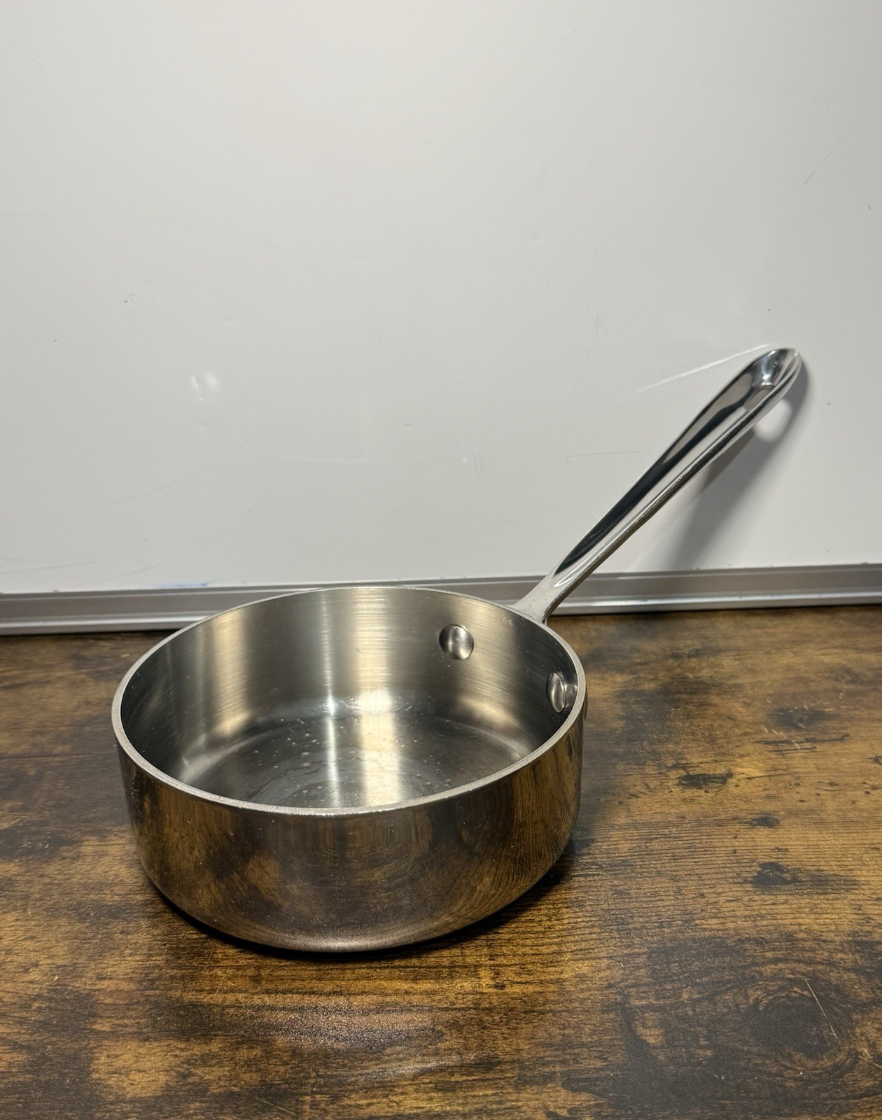 All-Clad Master Chef Metal Stainless Steel 1 Qt Saucier/Sauce Pan – No Lid