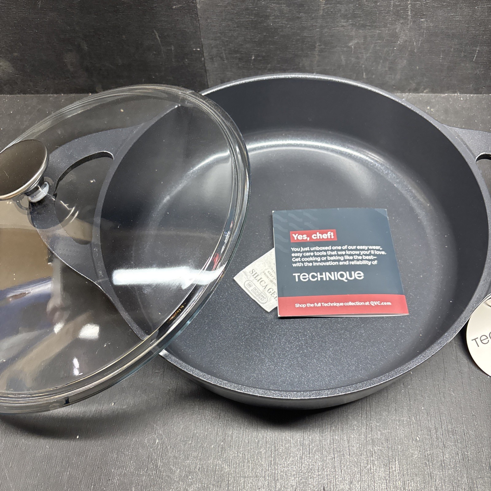 Technique 4.2-qt Nonstick Cast Aluminum Braiser w/ Glass Lid