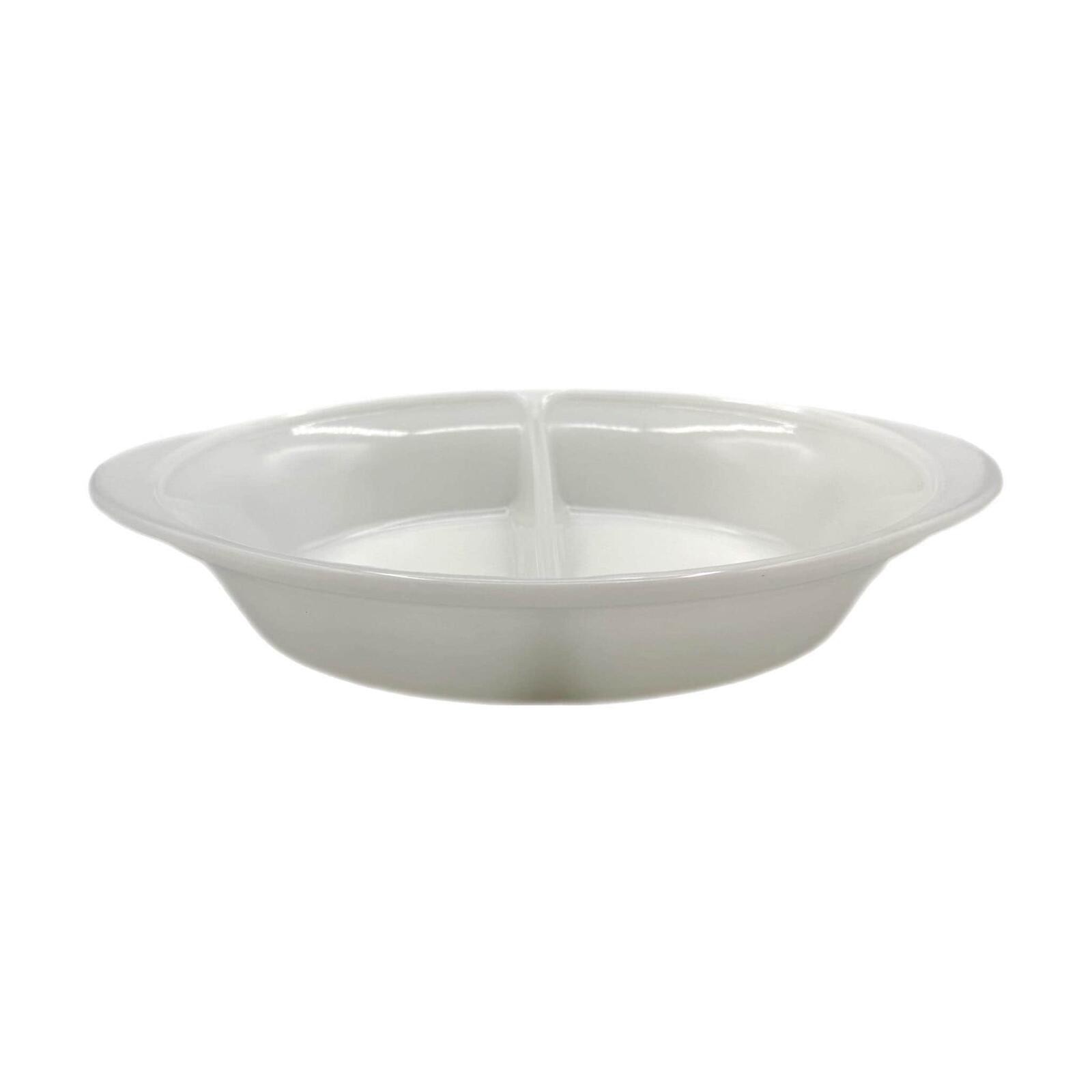 Vintage Pyrex Glasbake J289 White Milk Glass Divided Casserole Serving Dish