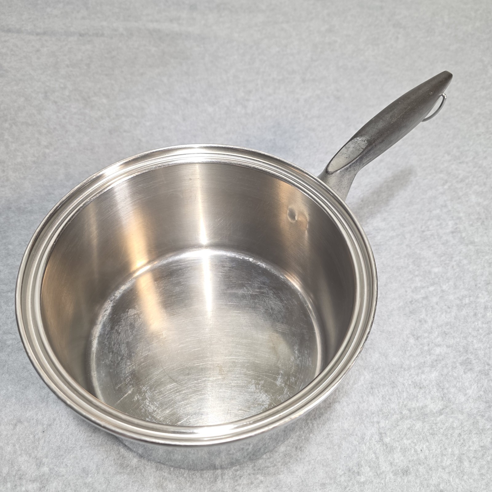 Permanent Stainless Steel 8″ Multi Core Sauce Pan/Lid 5 Ply USA Induction