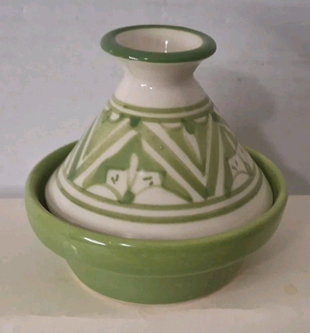 Le Souk Ceramique 3.5″ Tagine Set Of 4 Made In Tunisia Pre-owned