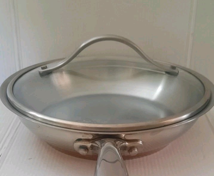 Kirkland Signature Prof 10″ Copper Core Stainless Skillet Saute Frying Pan w/Lid