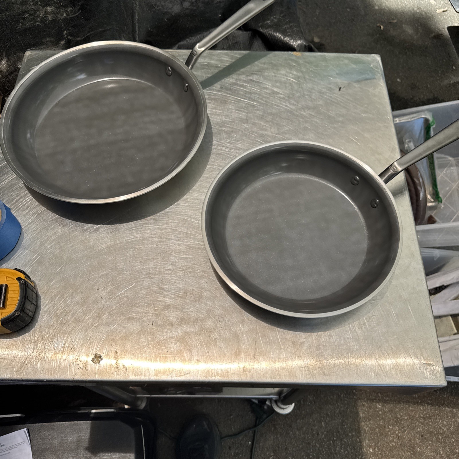MADE IN – Cookware 2pc CeramiClad Non-Stick Frying Pan Set 10″ & 12″ Nickel