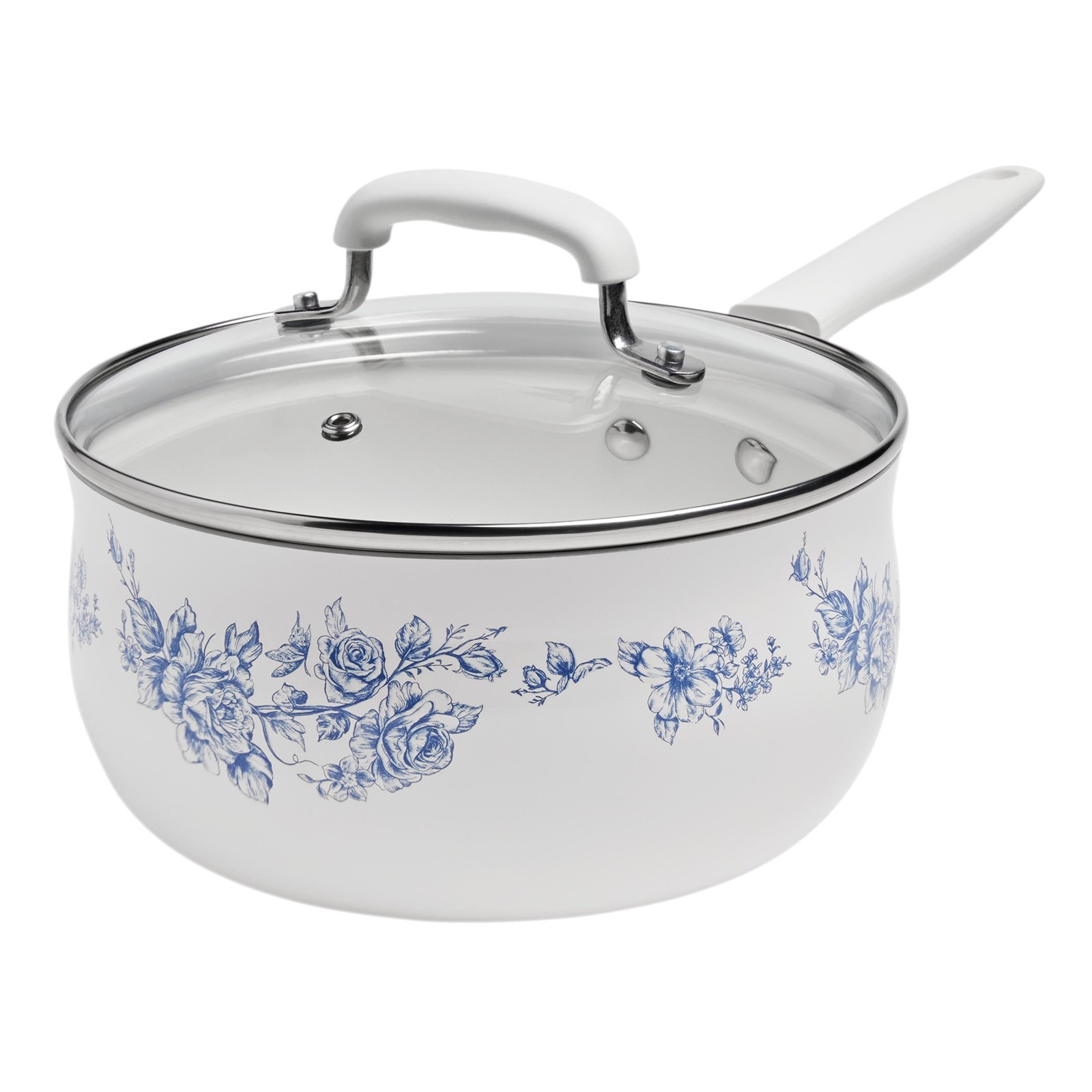 The Pioneer Woman 12-Piece Classic Ceramic Cookware Set, Agatha Blue