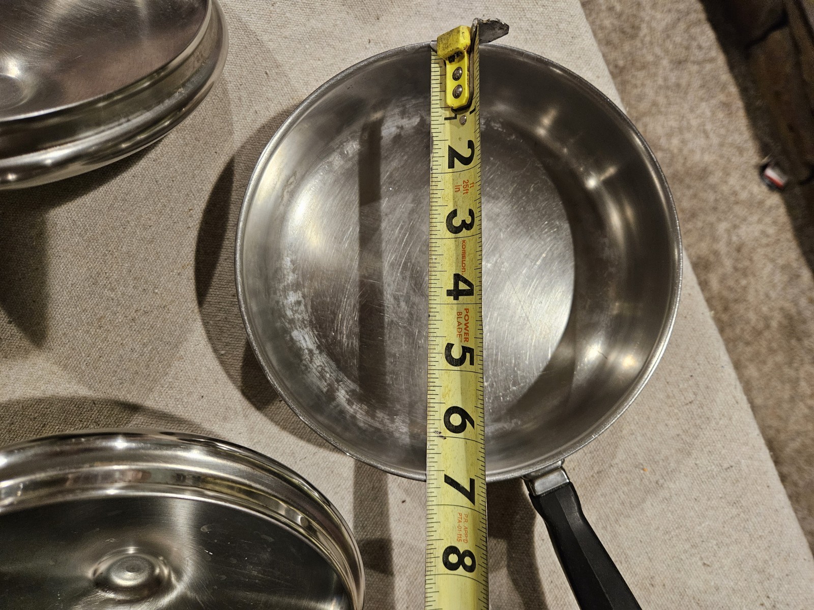 Farberware Vintage Aluminum Clad Stainless Steel Pan and 4 Lids Various Sizes