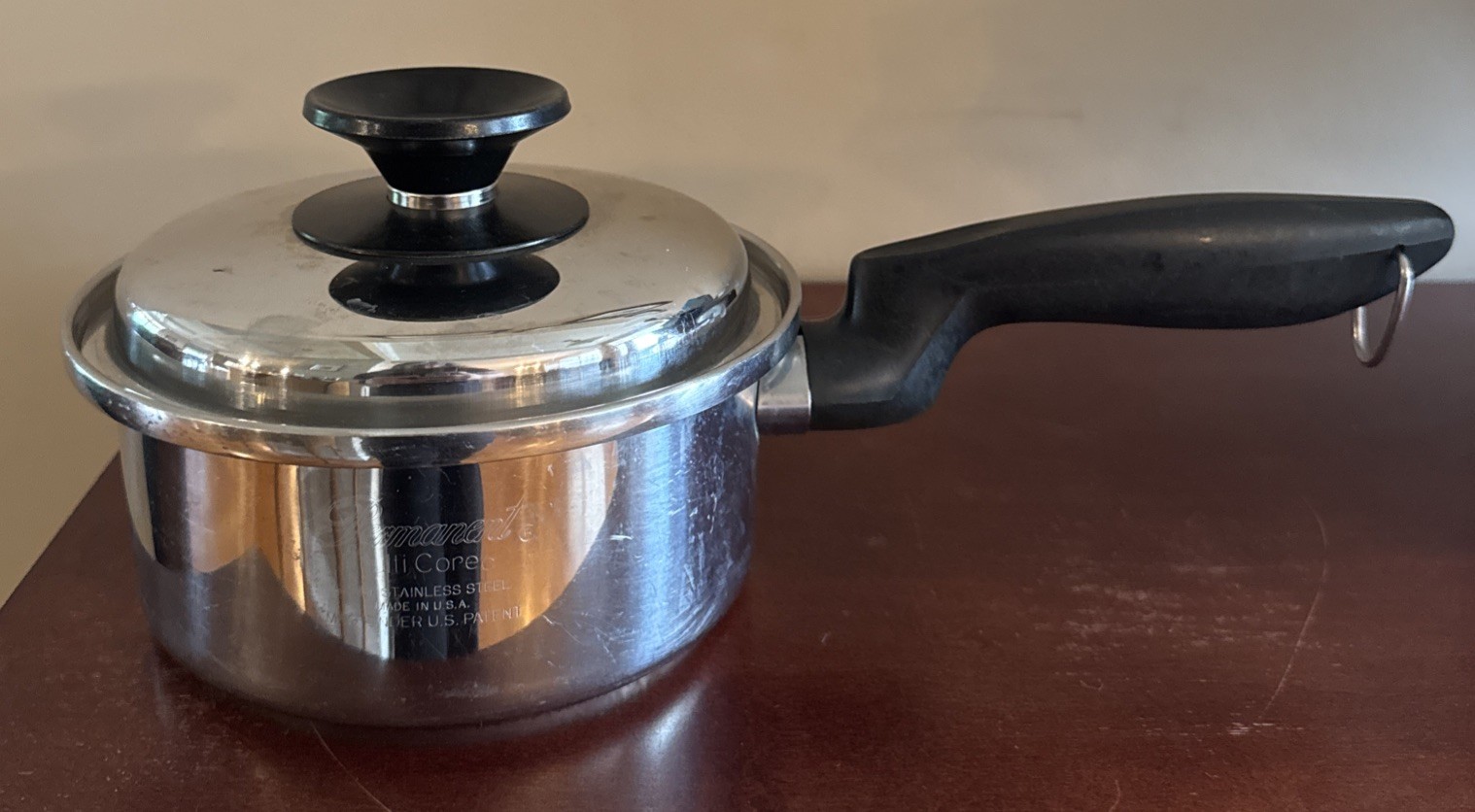 PERMANENT 1 Qt Sauce Pot 5-ply Multi-Core Stainless with Lid Made In USA