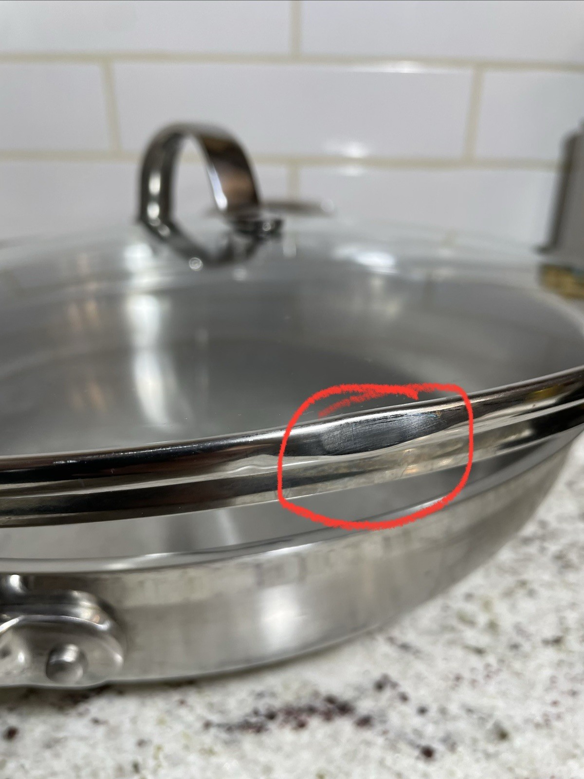 Swiss Diamond Stainless Premium Steel Chef’s Fry Pan With Lid 13 inches