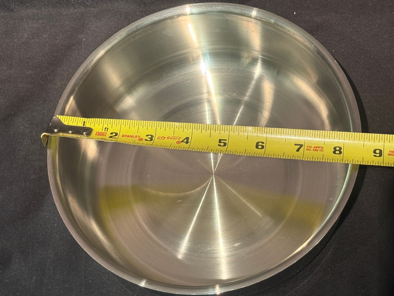 Saladmaster Insert 2.5Qt Surgical Stainless Steel Pudding Double Boiler Lid Bowl