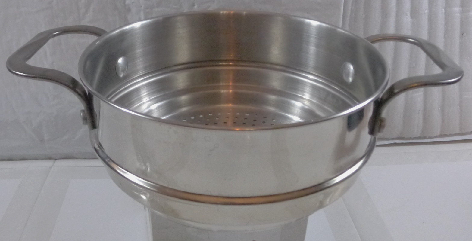 Stainless Steel Steamer Pot Insert 6 3/4″ & 7 3/4″ w/ 2 Handles – J4