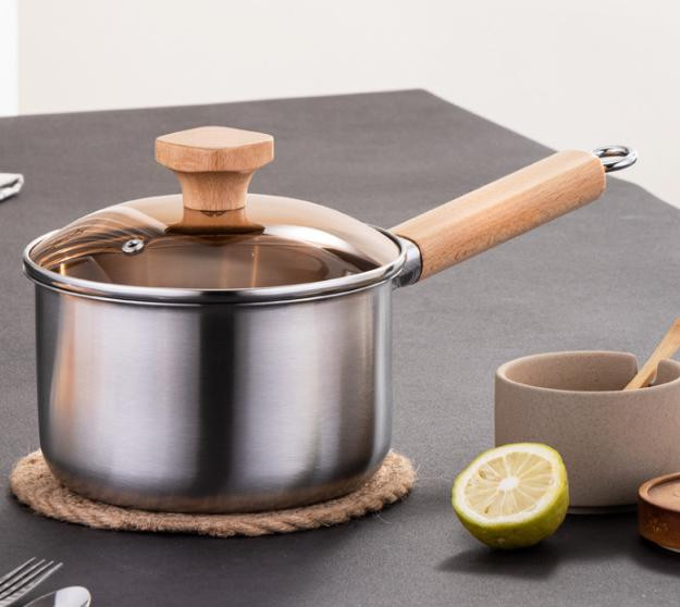34.5×17.3x15cm Stainless Steel Milk Pot for Home Kitchen Cooking Needs