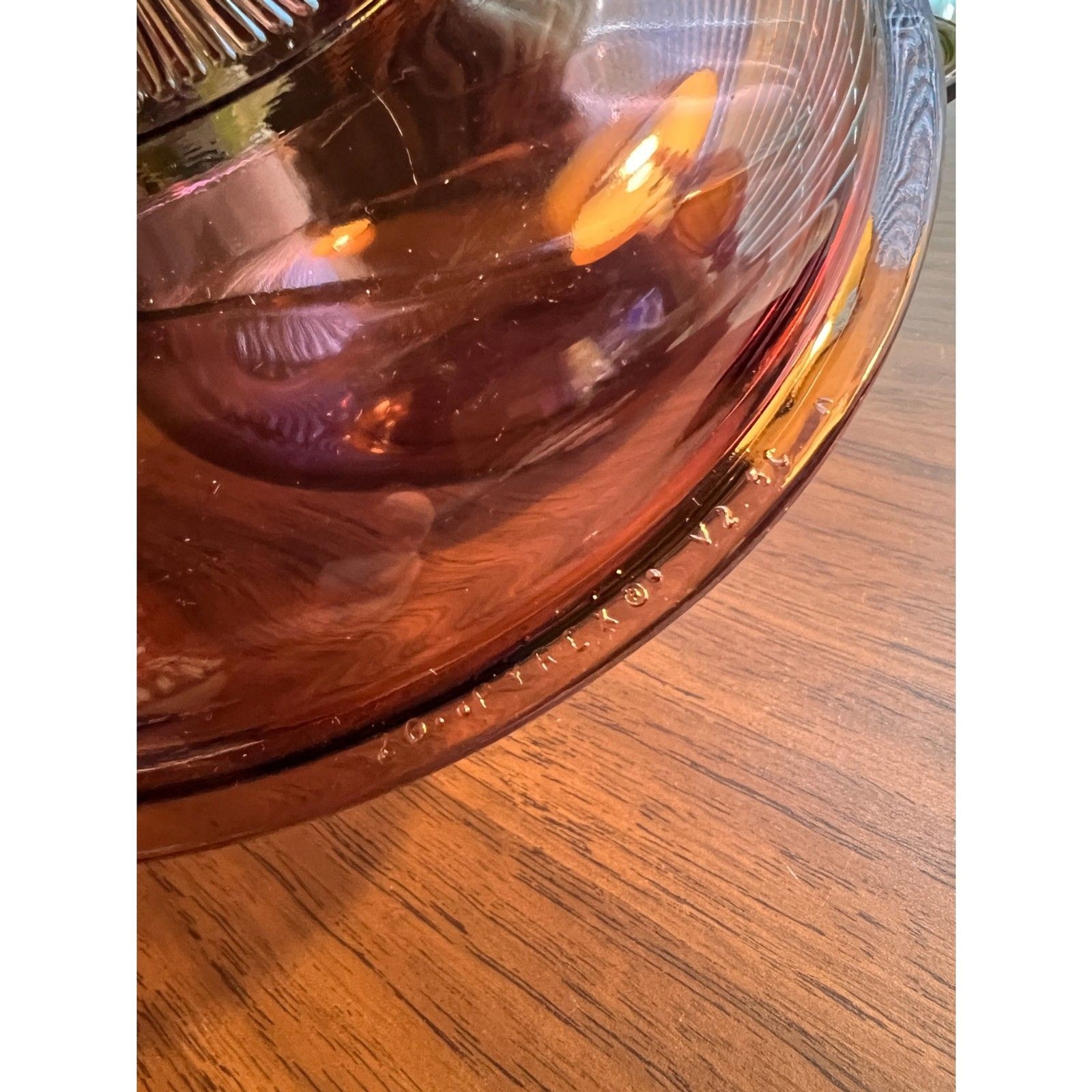 LOT 2 Mismatched CRANBERRY PYREX: USA Visions 024 Casserole + FRANCE Lid