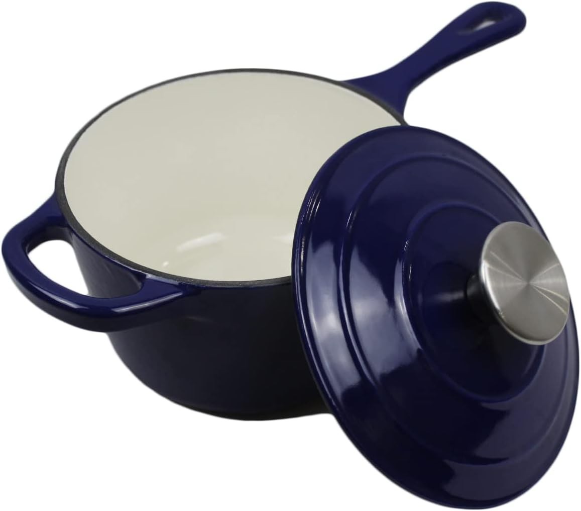 Cast Iron Enameled Pan Sauce 1.75 Qt., Blue