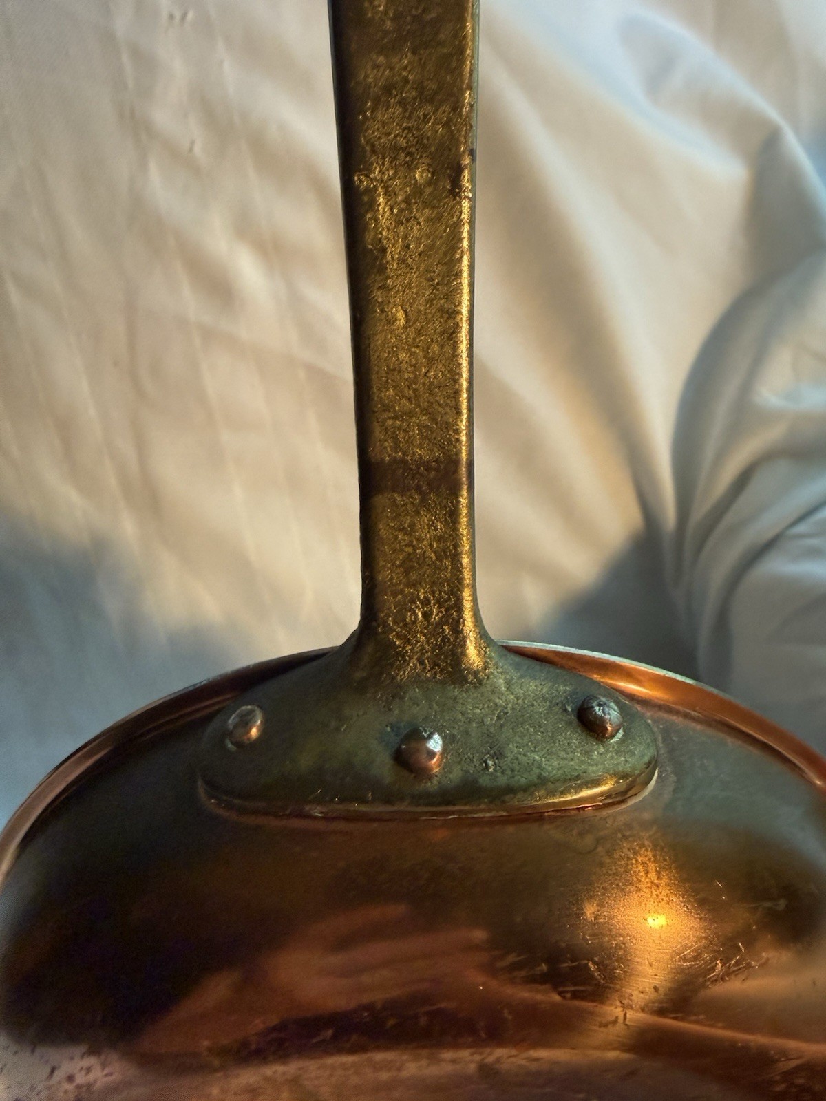 Tagus Elite Copper Oval Sauté Pan Portugal 12″ Copper Brass Handle – Excellent