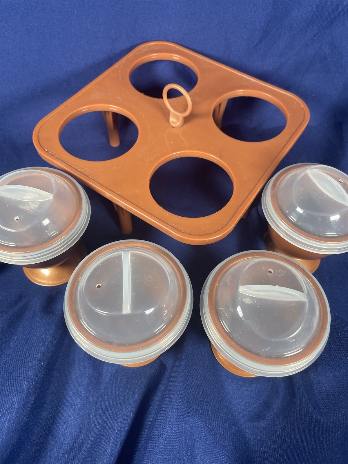 Copper Chef Copper Eggs XL Egg Makers w/Egg Caddy Egg Cups