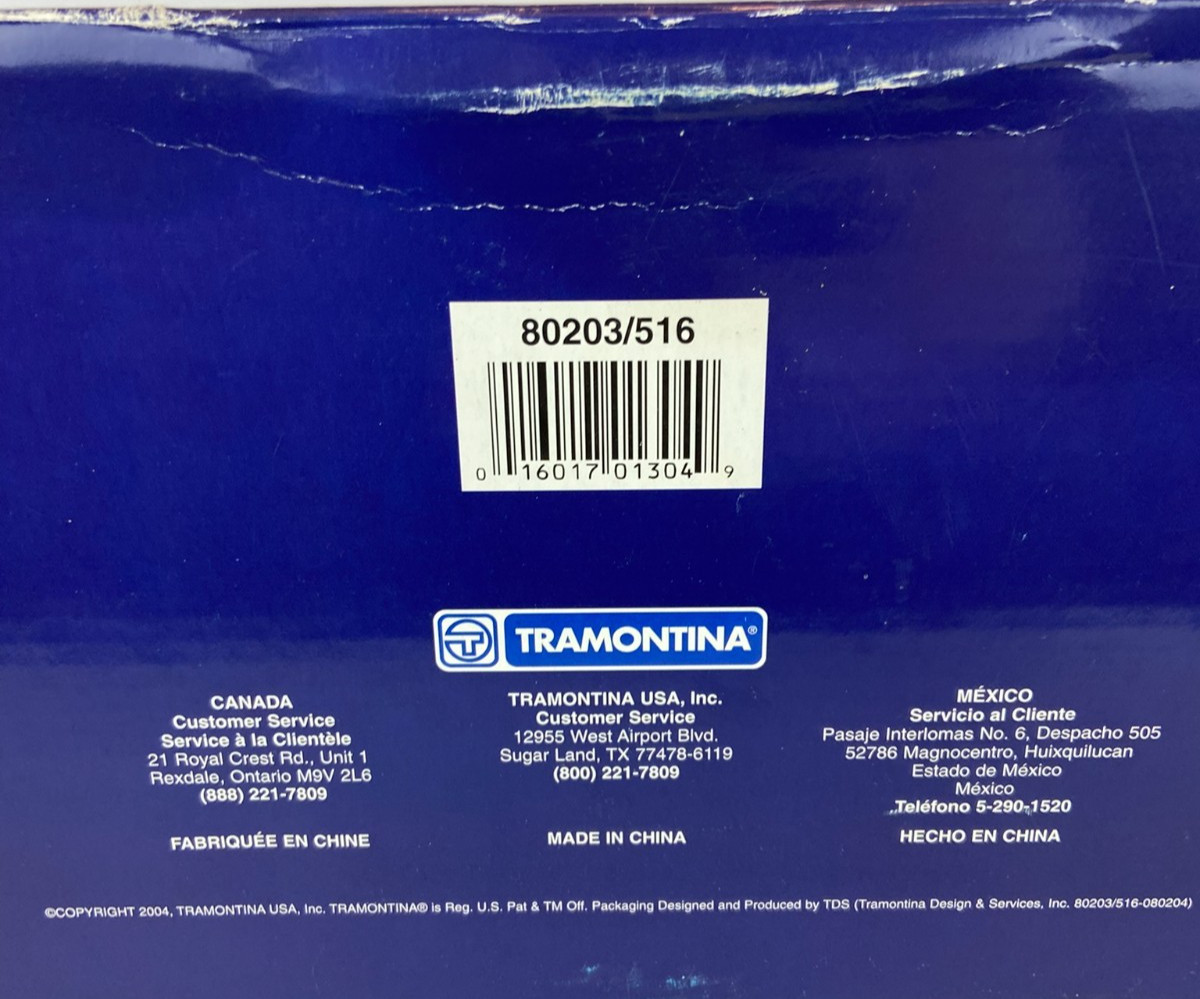 Professional 12 Qt. TRAMONTINA Stainless Steel Deep Oval Oven Roaster w Rack Pot