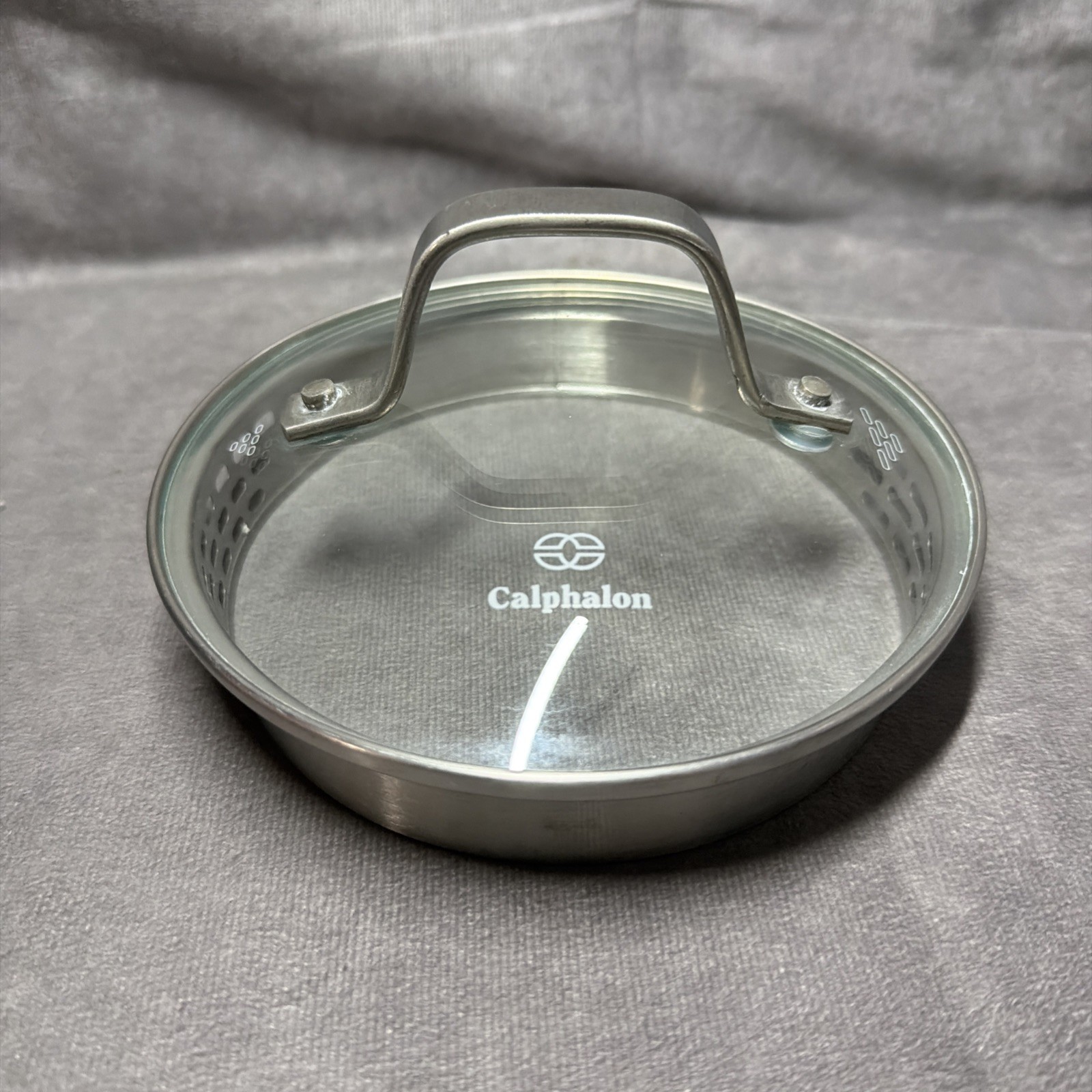 Calphalon 6″ Strainer Replacement Lid Only Tempered Glass & Stainless 5 3/8” In