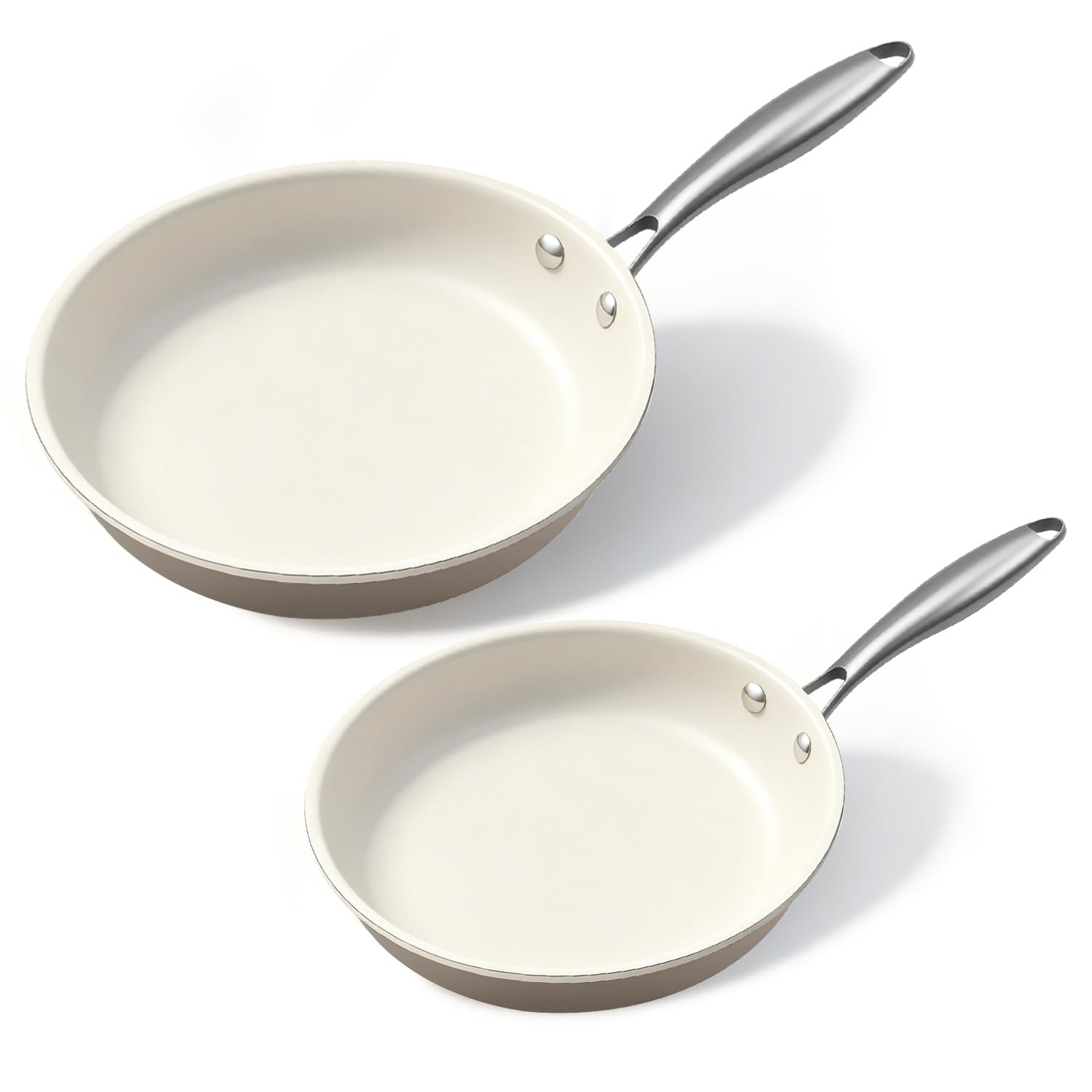 9.25 Inch and 11 inch Ceramic Nonstick Frying Pan Skillet – PFAS-Free, Non-, …