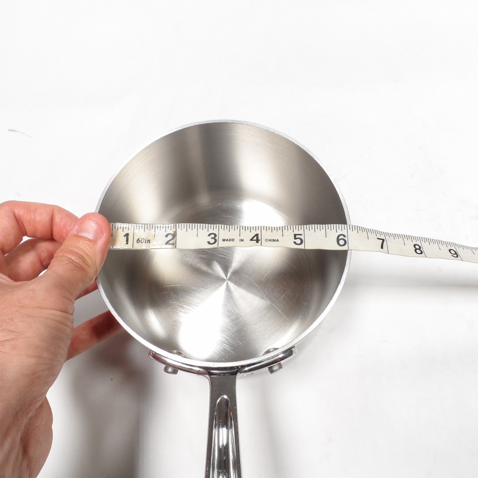 All Clad Made in USA Tri Ply 6″ 2 Quart Stainless Steel Sauce Pan Pot – With Lid