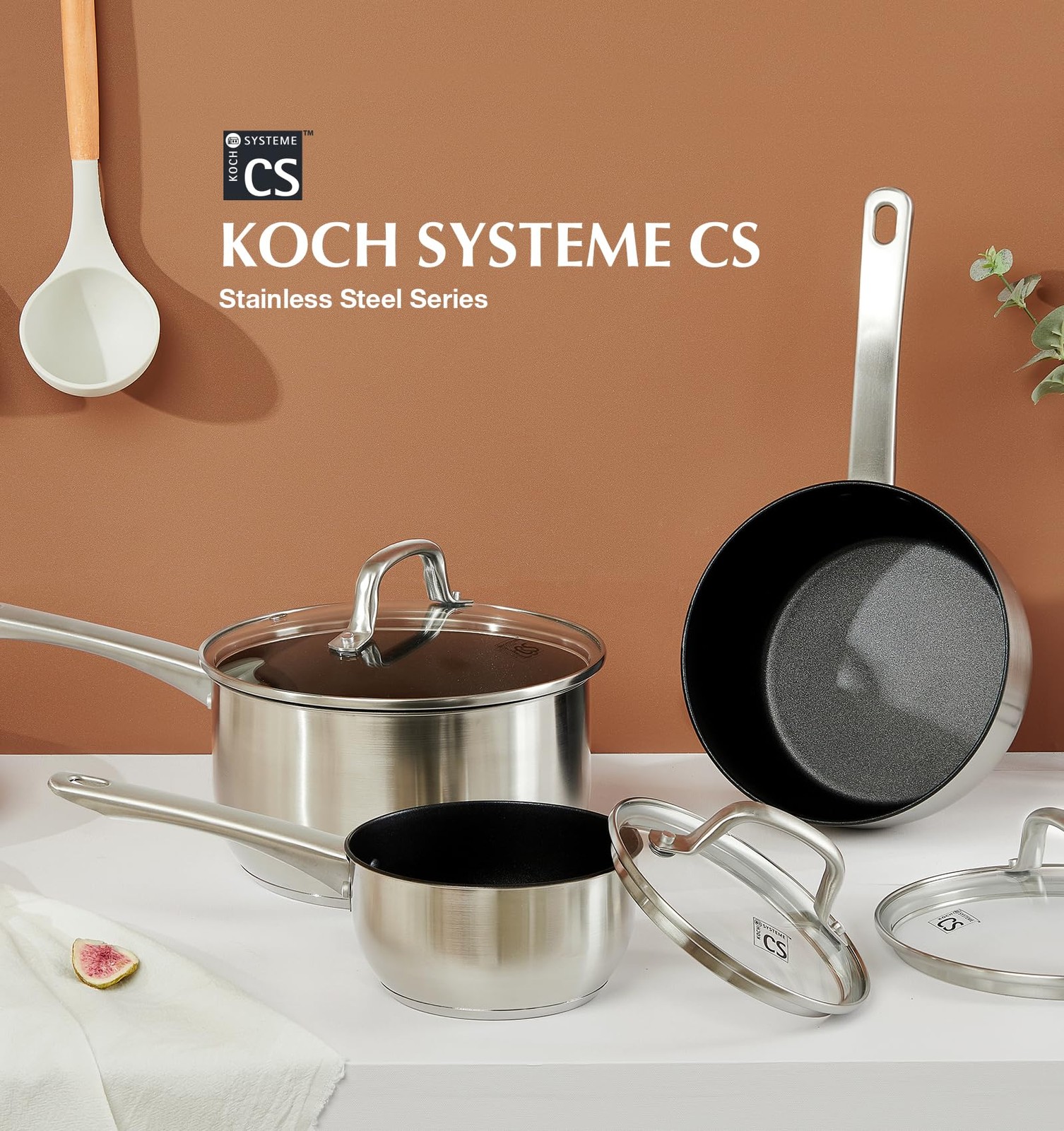 Stainless Steel Saucepan Set, 1QT & 2QT & 3QT Stainless Steel Sauce Pan with …