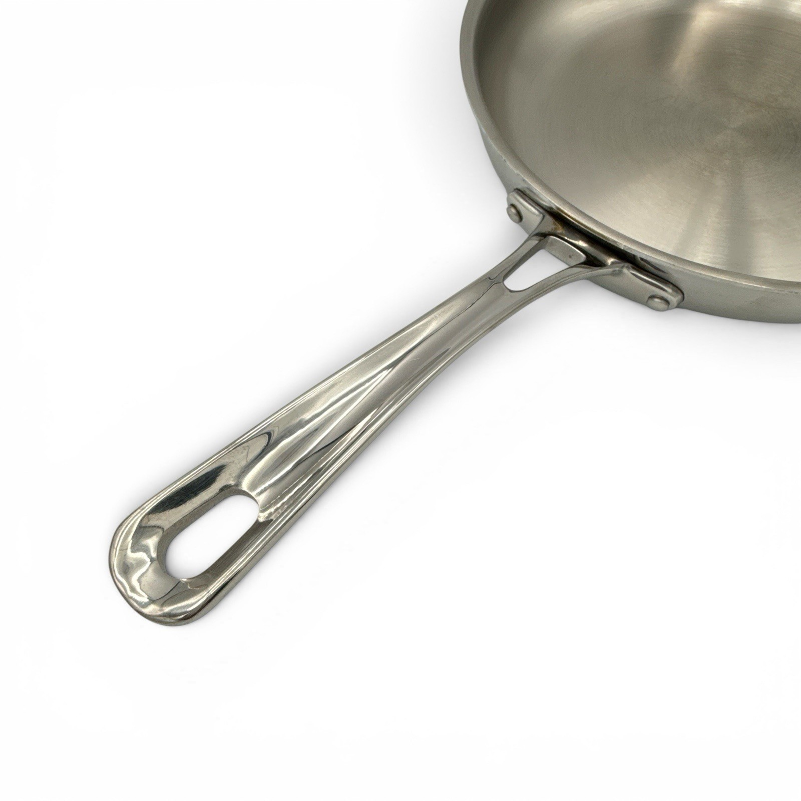 Italic 5-Ply Stainless Steel Clad Frying Pan w/ Lid Italy 10-1/8in