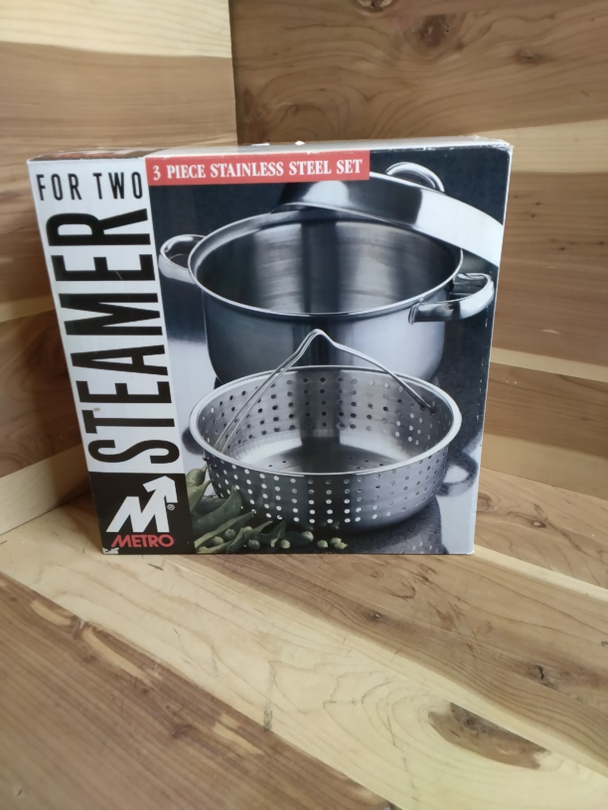 3 Piece Stainless Steel Steamer Set Pot Basket Lid Stovetop Electric Or Gas…