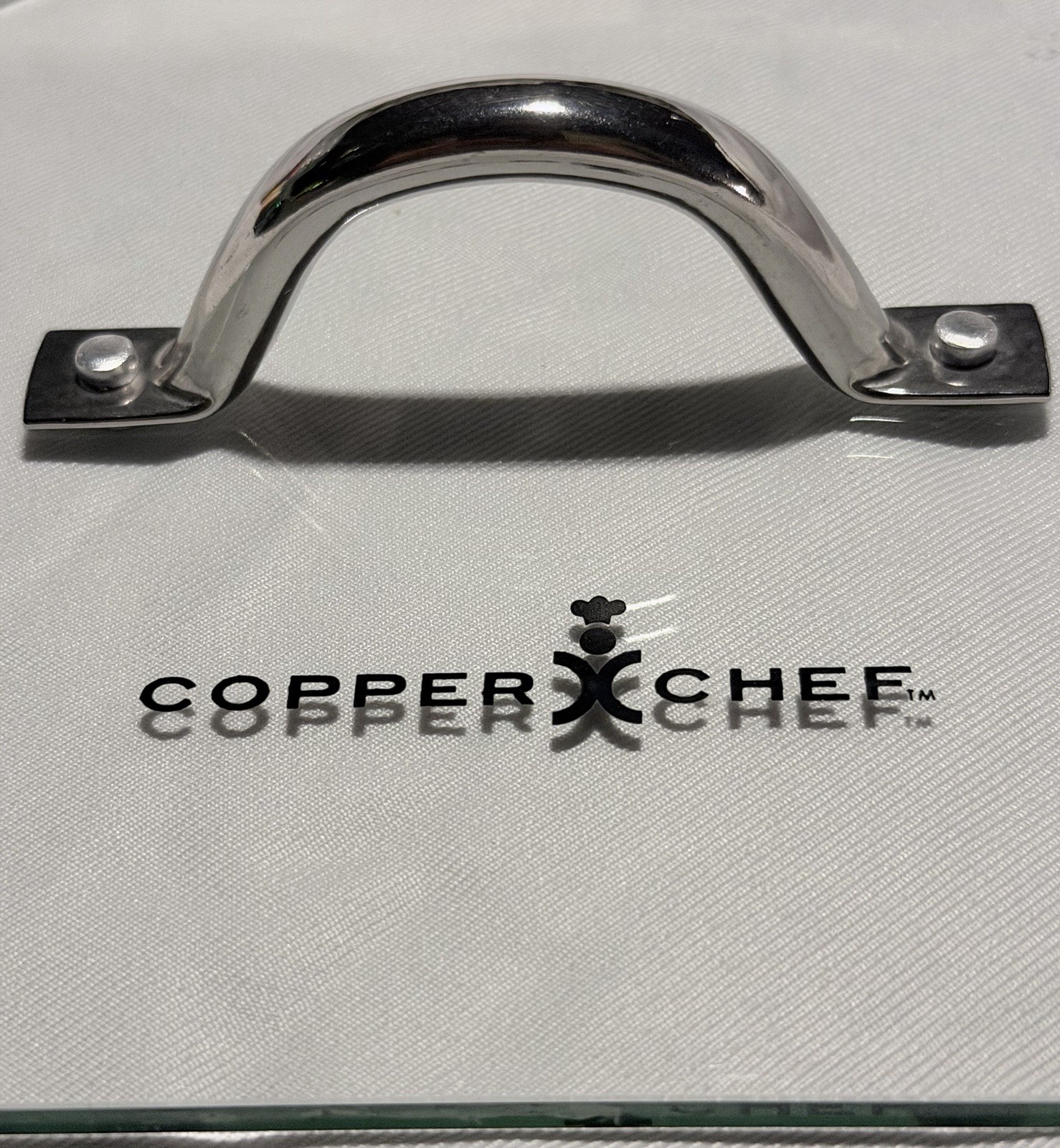 Copper Chef Glass Square Lid Food Press Bacon Burgers Panini 8″ x 8″ Flat