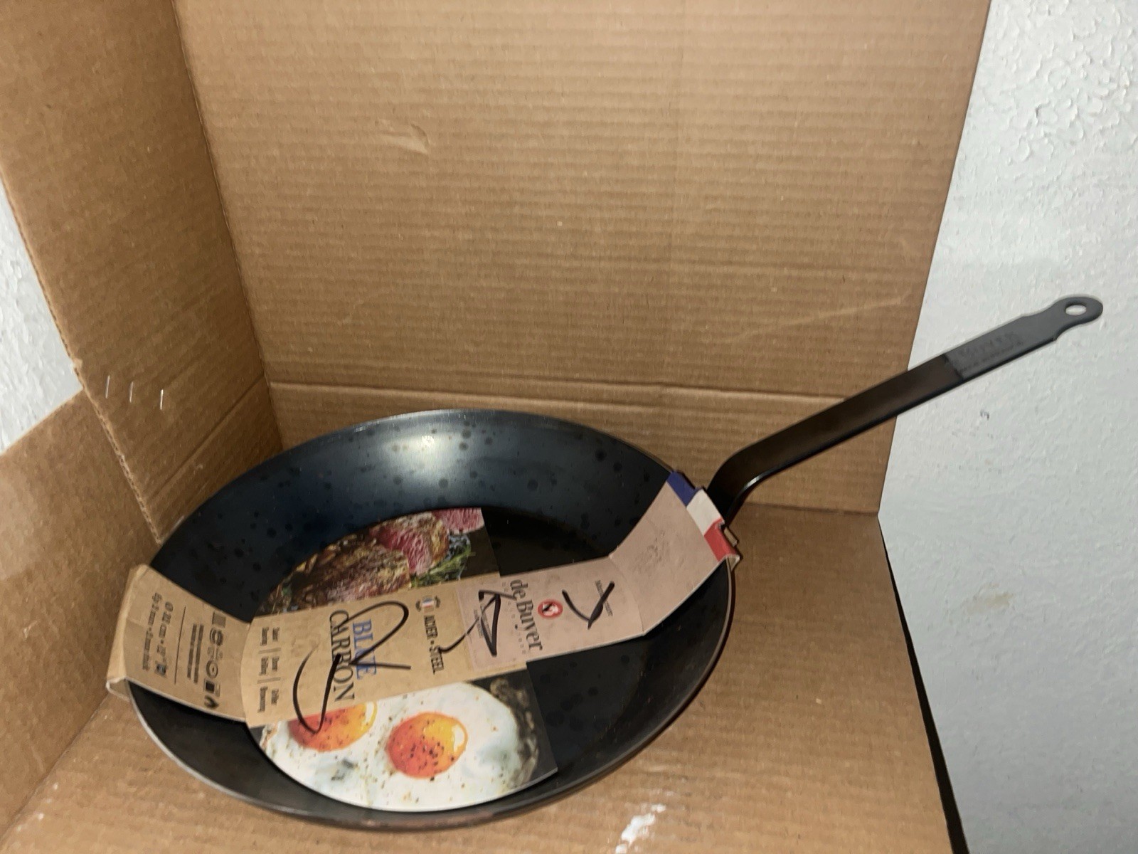 De Buyer Blue Carbon Steel Acier Steel Omelet Pan 12.5” Made In France