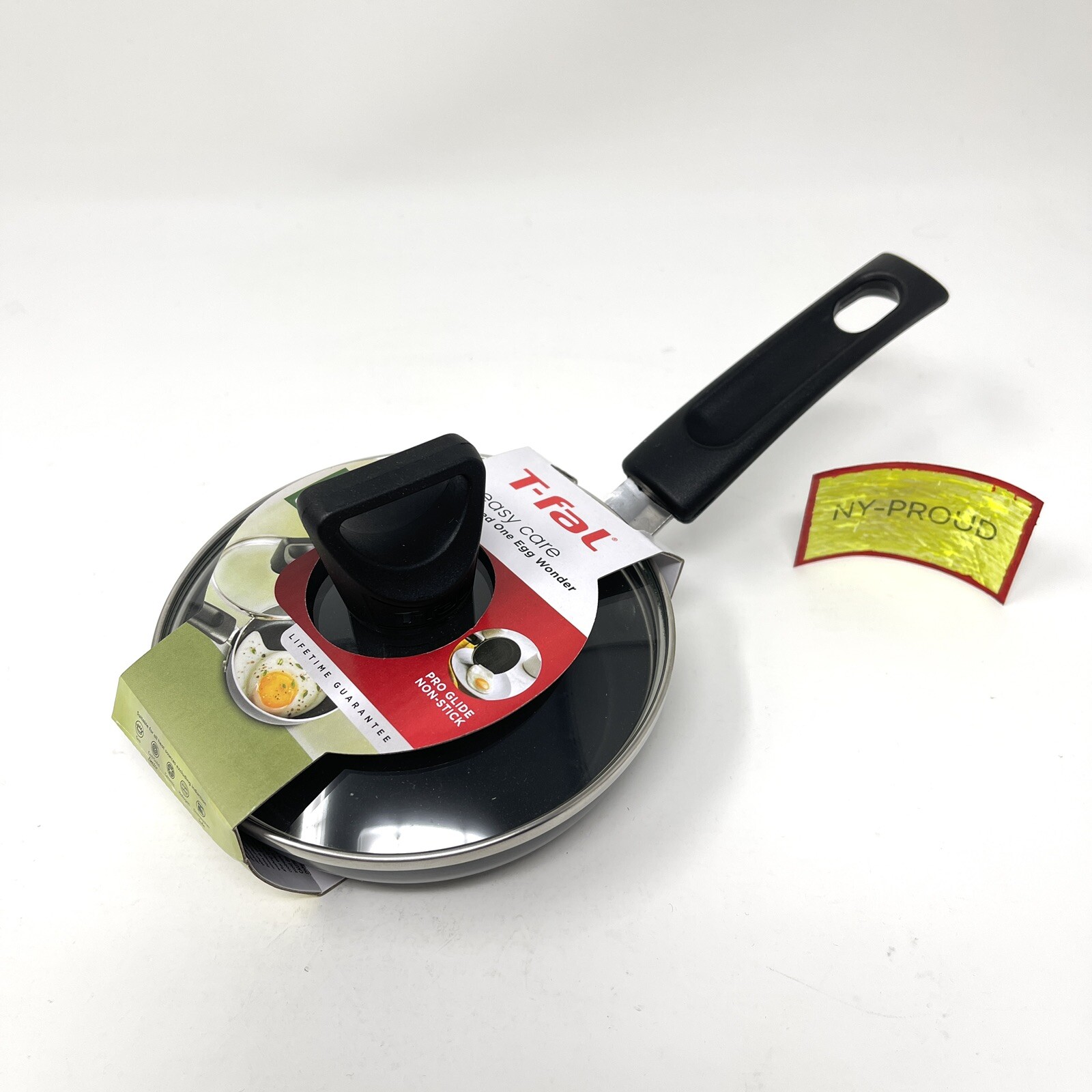 Small Frying Pan Tfal Nonstick 5 Inch With Lid Covered One Egg Pancake Black New
