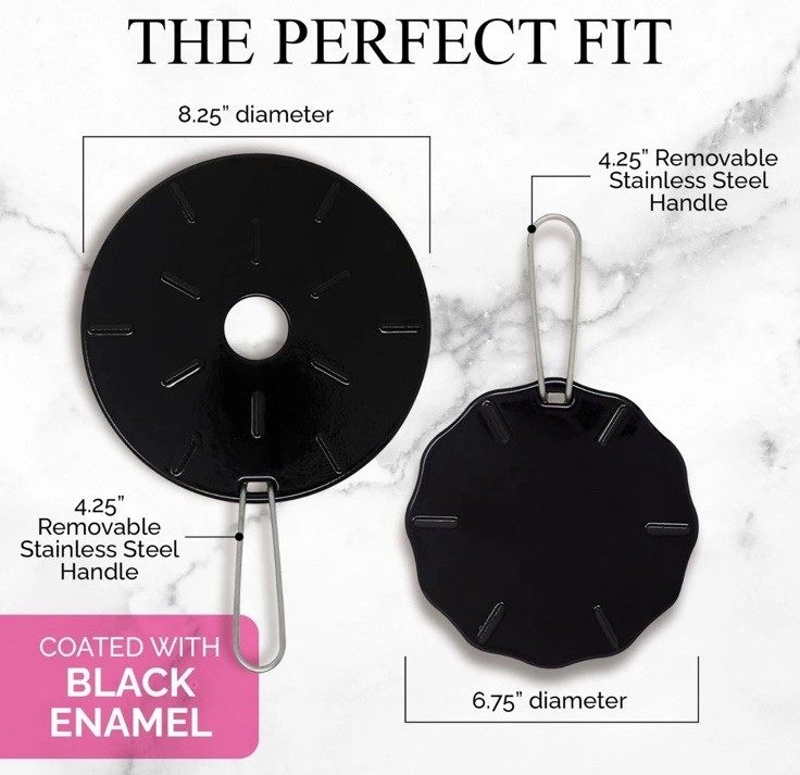Cast Iron Heat Diffuser for Gas Stove – 2 Sizes Included – 8.25 and 6.75 Inch…