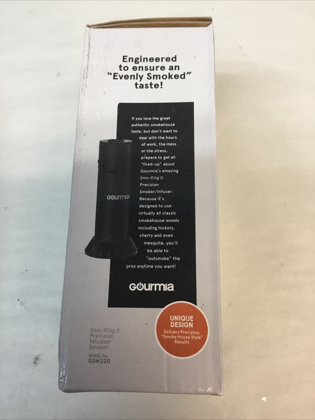 Gourmia Portable Precision Infusion Smoker SMO-KING II GSM220 2018 NEW