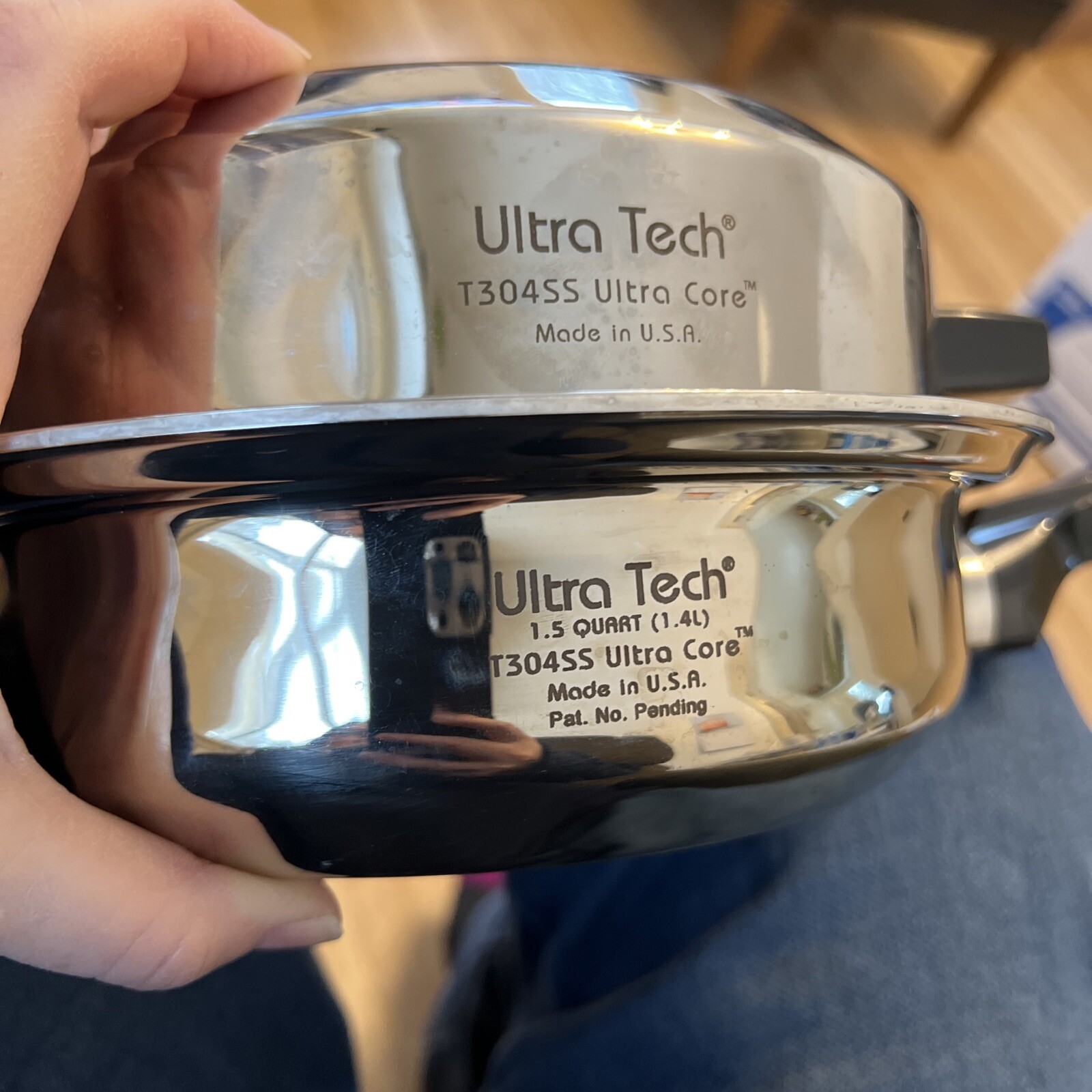 Carico Ultra Tech Stainless Cookware (7) Pan Skillet Pots T304SS USA Ultra Core