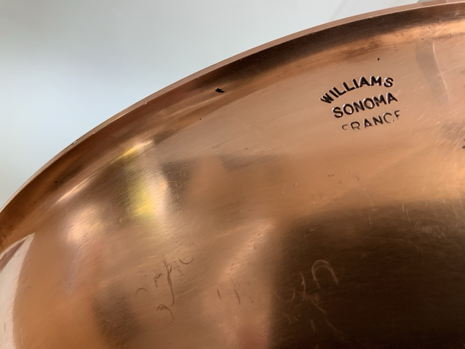 Williams Sonoma Copper & Brass SKILLET Pan 12’’ Made in France