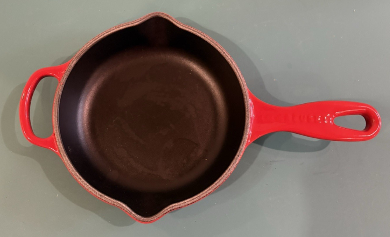 Vintage Le Creuset 6.5″ Red Enameled Cast Iron Small Fry Pan Skillet
