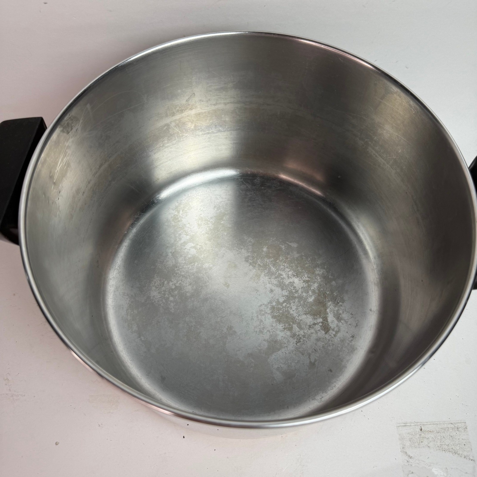 Revere Ware 6 Qt Stock Pot Copper Bottom 1801 Clinton IL USA Stainless No Lid
