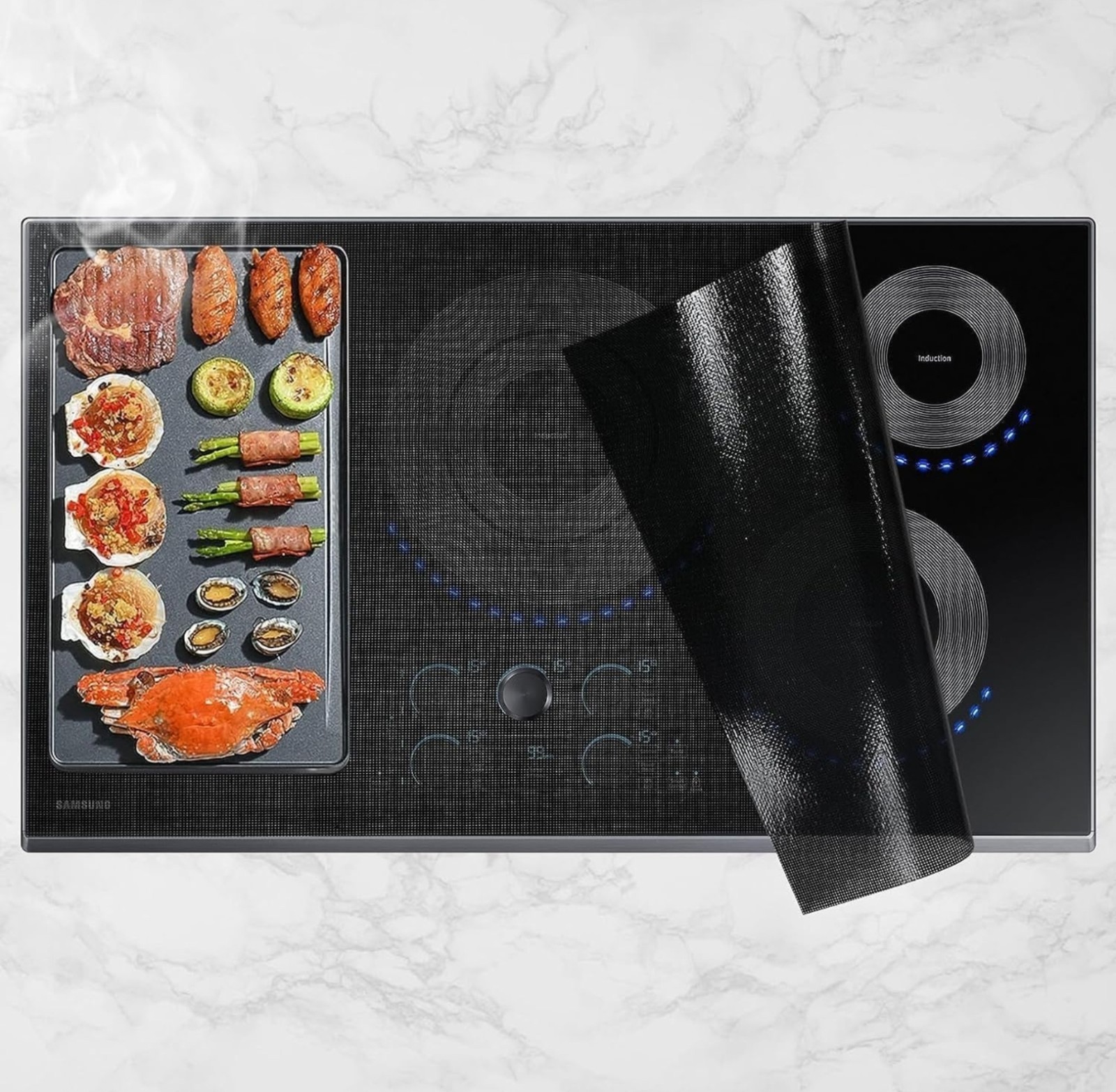 Cooks Aid Large Induction Cooktop Protector Mat 20.4×30.7 Inch,Translucent Ma…